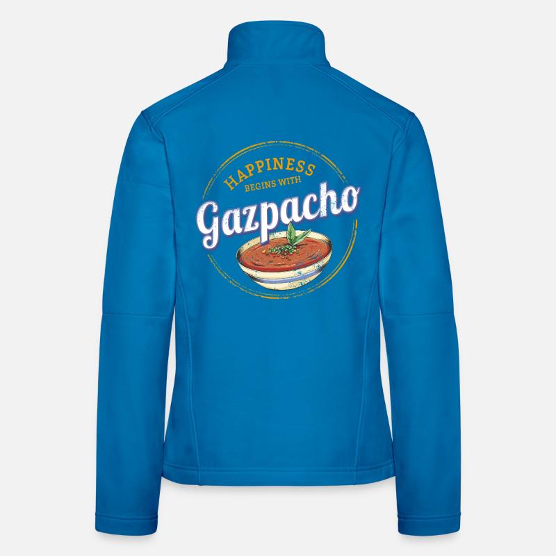 Gazpacho Suppe Retro Koch Vintage Gourmet Spanien Frauen Softshelljacke