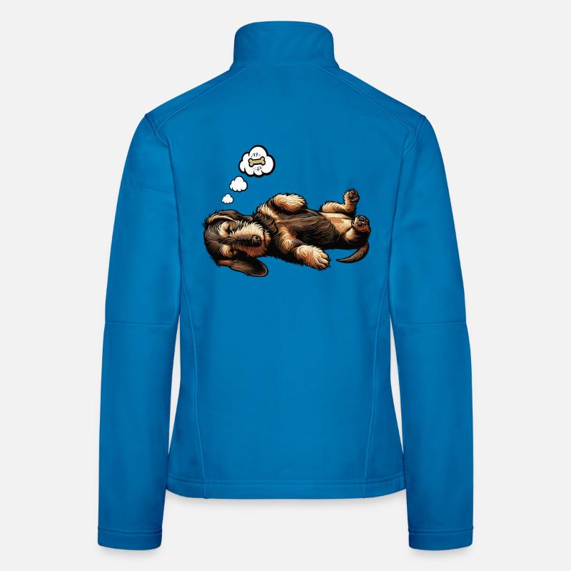 teckel teckel à poils durs propriétaire de teckel teckel Veste en tissu softshell Femme