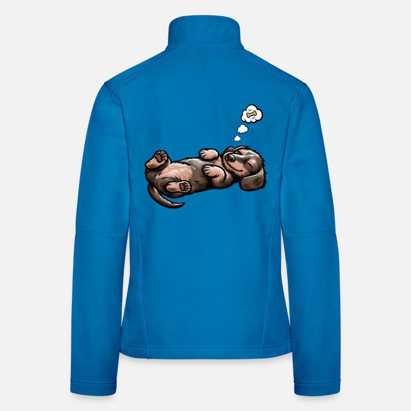 teckel teckel à poils durs propriétaire de teckel teckel Veste en tissu softshell Femme