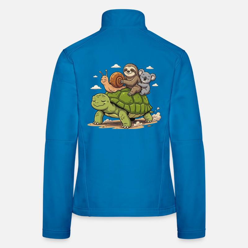 Turtle Snail Sloth Koala Anti-Stress Women's Softshell Jacket