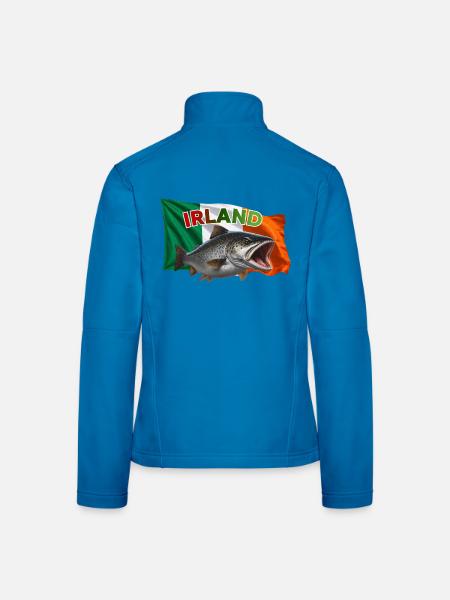 Forellen Angeln Irland - Fisch Motiv - Frauen Softshelljacke - Lichtblau