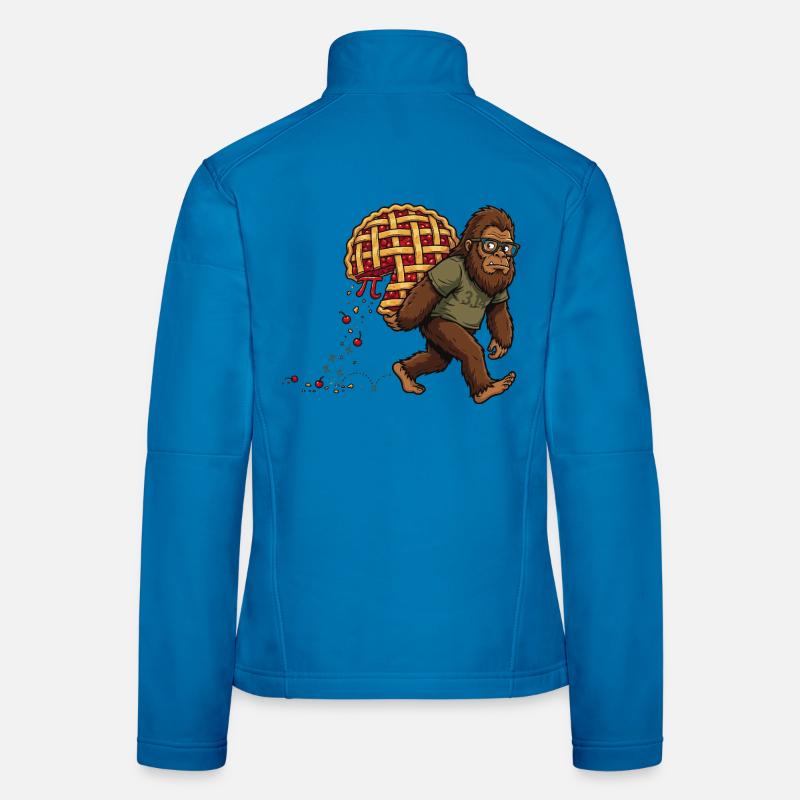 Math Humor – Bigfoot Pie Thief Pi Women's Softshell Jacket