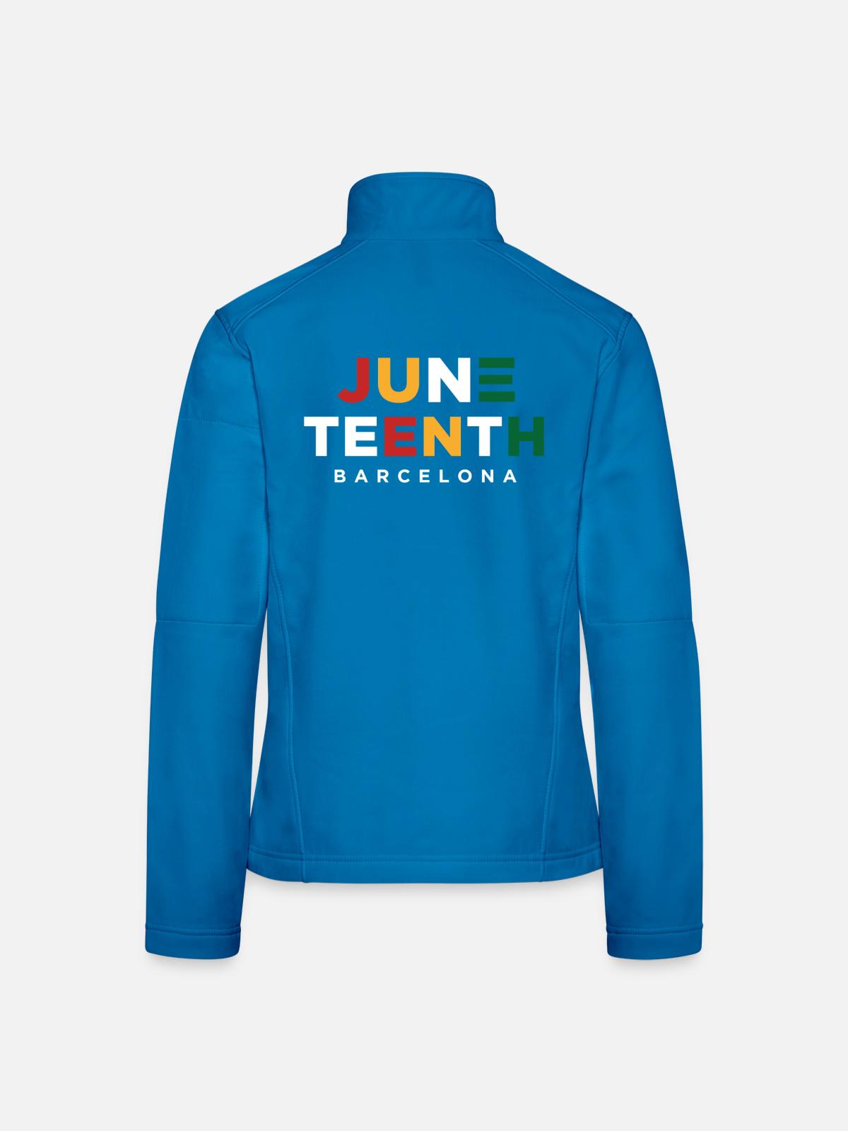Juneteenth Barcelona Farbblock - Frauen Softshelljacke - Lichtblau - Hinten
