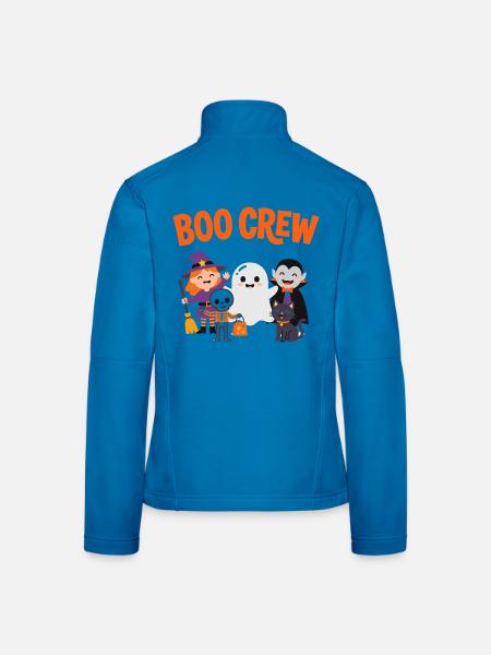 Boo Crew Halloween-Freunde - Frauen Softshelljacke - Lichtblau - Hinten