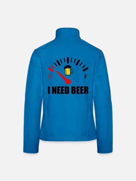 I need beer - Frauen Softshelljacke - Lichtblau - Hinten