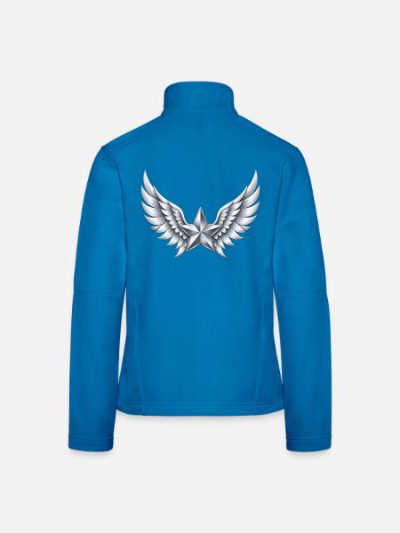 Engelsflügel Stern - Frauen Softshelljacke - Lichtblau