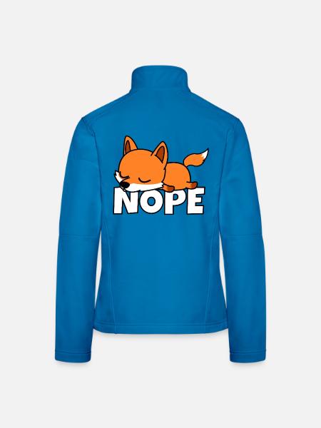 Fauler Fuchs Nope Not Today Faulenzen Chillen - Frauen Softshelljacke - Lichtblau - Hinten