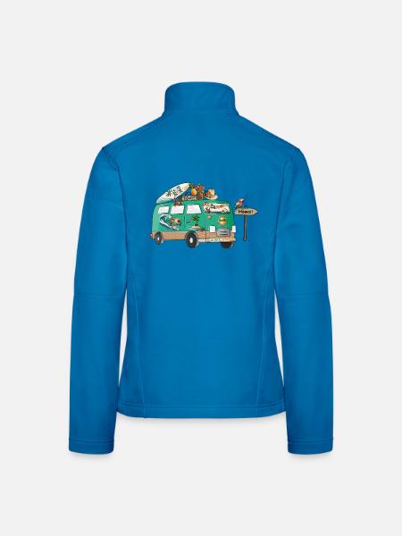 Hawaii Camper Wohnmobil - Frauen Softshelljacke - Lichtblau
