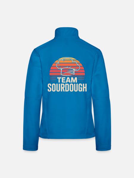 Sauerteig Liebe - Frauen Softshelljacke - Lichtblau - Hinten