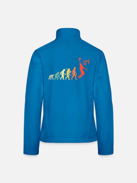 Retro Basketball Evolution für Spieler und Trainer - Frauen Softshelljacke - Lichtblau