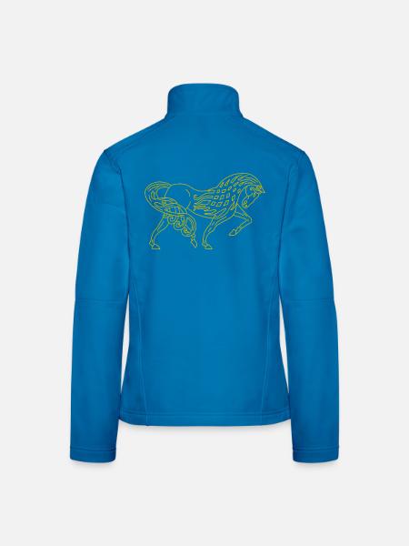 Keltisches Pferd - Frauen Softshelljacke - Lichtblau