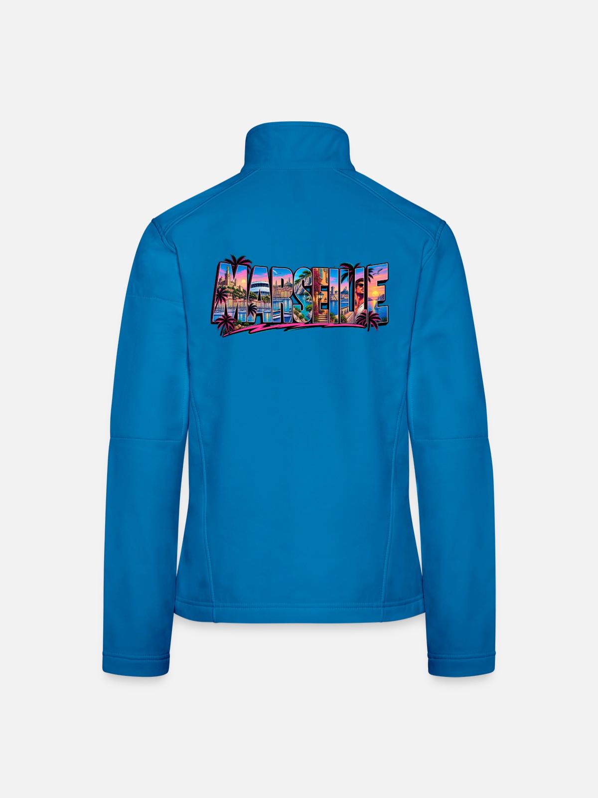 Marseille - Frauen Softshelljacke - Lichtblau - Hinten