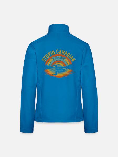 Stupid Canadian Wolf Bird - Frauen Softshelljacke - Lichtblau - Hinten