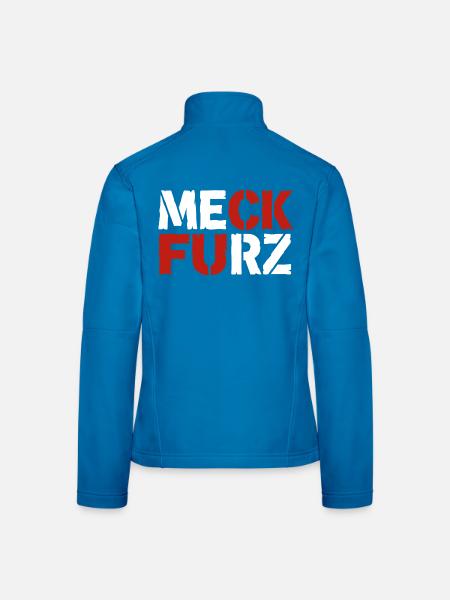 Meck Furz | Merz - nicht mein Kanzler - Frauen Softshelljacke - Lichtblau - Hinten