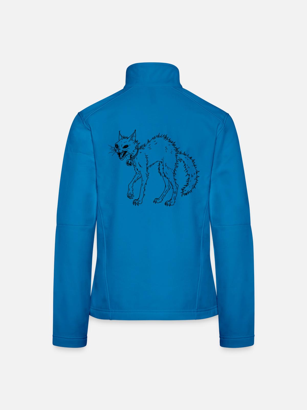 Yoru Neko – Schwarz - Frauen Softshelljacke - Lichtblau - Hinten