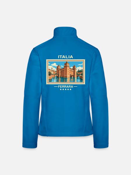 Italien Ferrara Vintage Reisemarke - Frauen Softshelljacke - Lichtblau - Hinten