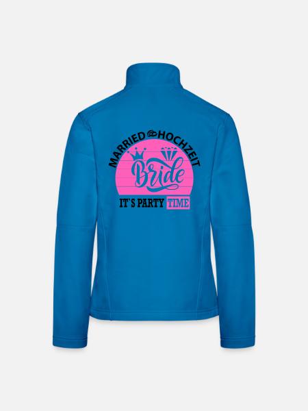 Married Hochzeit Bride Party Tour Junggesselin - Frauen Softshelljacke - Lichtblau - Hinten
