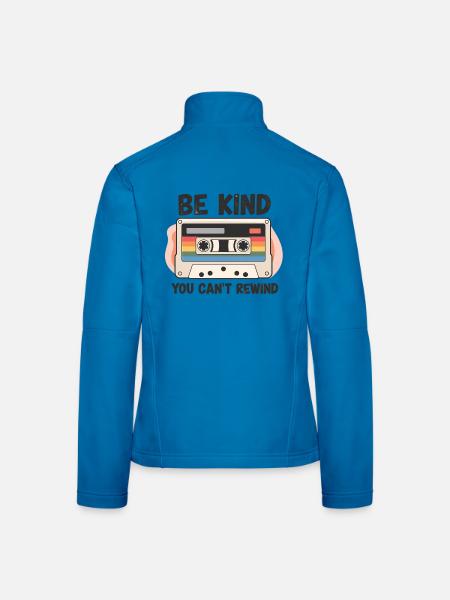 Sei FREUNDLICH, du kannst Vintage-Retro-Kassette nicht zurückspulen - Frauen Softshelljacke - Lichtblau