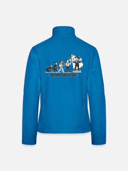 Actor Evolution: Vom Affen zum Schauspieler - Frauen Softshelljacke - Lichtblau - Hinten