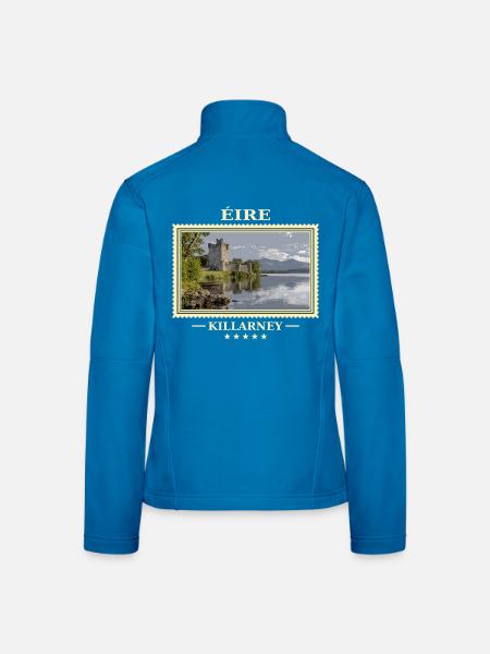 Irland Killarney Vintage Reisemarke - Frauen Softshelljacke - Lichtblau - Hinten