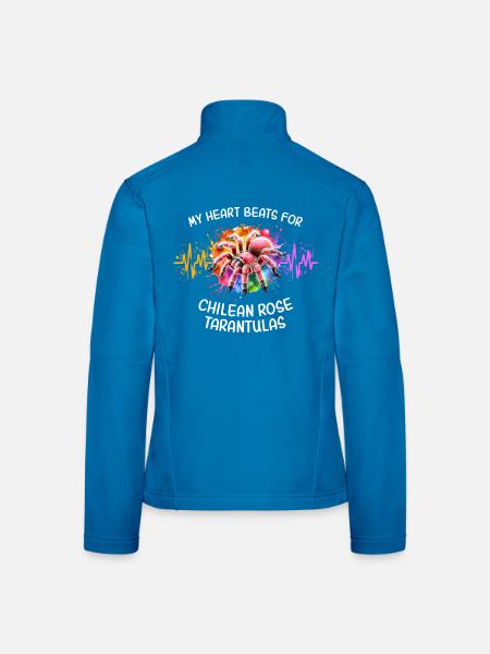 Chile Vogelspinne Herzlinie - Frauen Softshelljacke - Lichtblau - Hinten