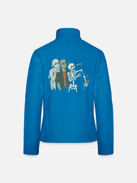 Halloween Selfie – Lustiger Monster Humor - Frauen Softshelljacke - Lichtblau - Hinten