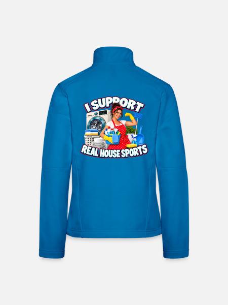 Real House Sports JGA Spruch - Frauen Softshelljacke - Lichtblau - Hinten