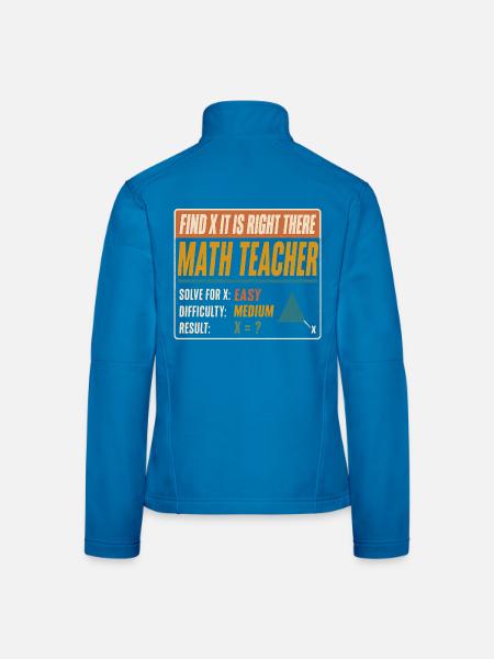 Find X It Is Right There Mathelehrer - Frauen Softshelljacke - Lichtblau - Hinten