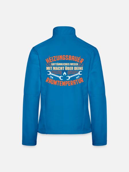 Heizungsbauer Geschenk - Frauen Softshelljacke - Lichtblau - Hinten