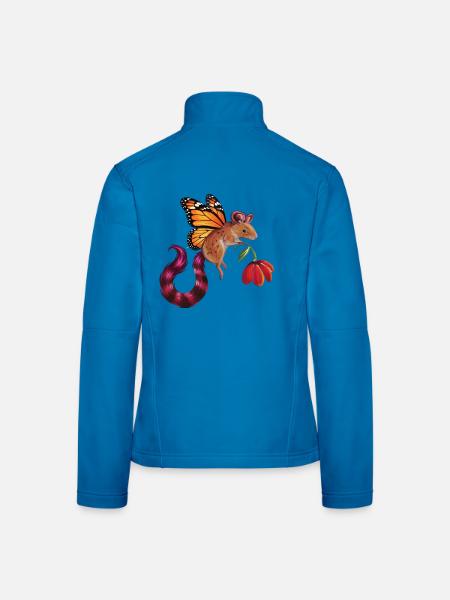 Fantastische Fledermaus - Frauen Softshelljacke - Lichtblau - Hinten