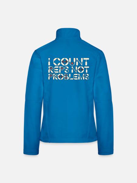 Personal Trainer I Count Reps Exercise Specialist - Frauen Softshelljacke - Lichtblau - Hinten