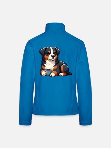 Appenzeller Sennenhund Sennenhunde Sennenhundmama - Frauen Softshelljacke - Lichtblau - Hinten