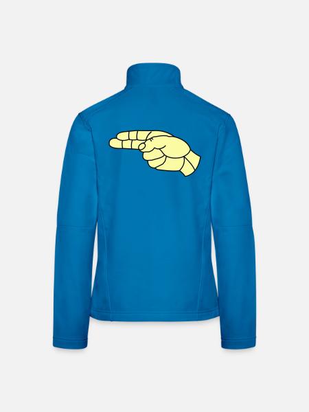 hand_pistole02 - Frauen Softshelljacke - Lichtblau - Hinten