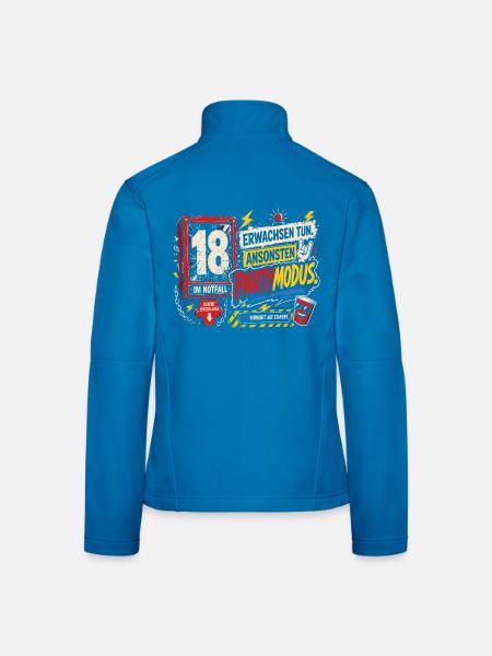 18 Geburtstag Volljährig Party Geschenk Humor - Frauen Softshelljacke - Lichtblau - Hinten