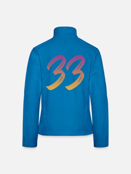 33 - Frauen Softshelljacke - Lichtblau - Hinten