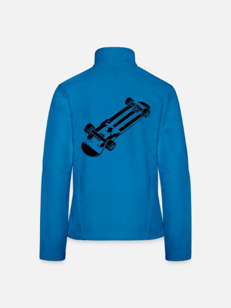 Cartoon Skateboarding - Frauen Softshelljacke - Lichtblau - Hinten