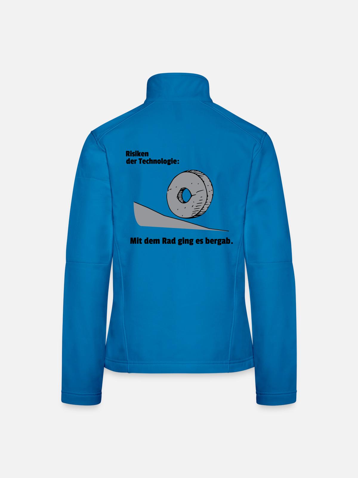 Risiko Technologie - Frauen Softshelljacke - Lichtblau - Hinten