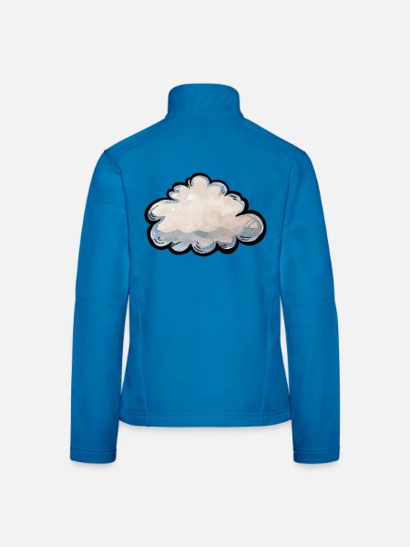 Pastel Cloud Aquarellgrafik - Frauen Softshelljacke - Lichtblau - Hinten