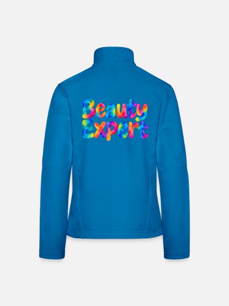 Beauty Expert – Bunter Spruch für Beautyfans - Frauen Softshelljacke - Lichtblau - Hinten