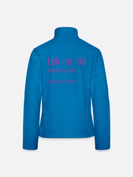 Lehrerin Substantiv Definition Schule Geschenk - Frauen Softshelljacke - Lichtblau - Hinten