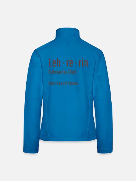 Lehrerin Substantiv Definition Schule Geschenk - Frauen Softshelljacke - Lichtblau - Hinten