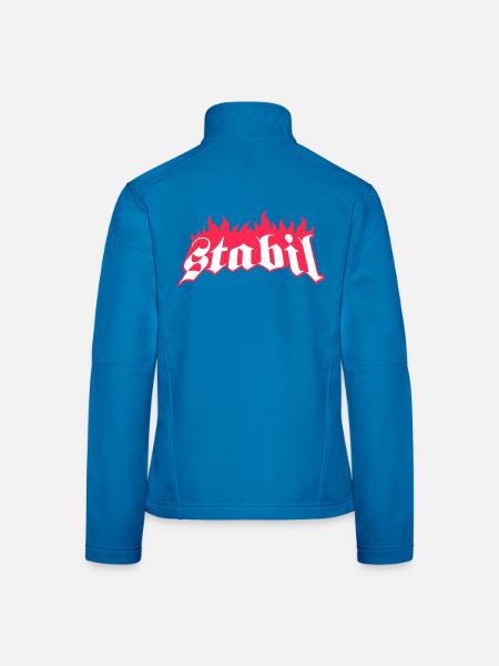 STABIL - FLAMES - Frauen Softshelljacke - Lichtblau - Hinten