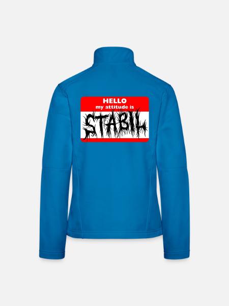 STABIL - HELLO DEATH METAL - Frauen Softshelljacke - Lichtblau - Hinten