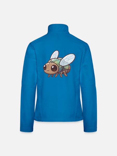 Fliege - Frauen Softshelljacke - Lichtblau - Hinten
