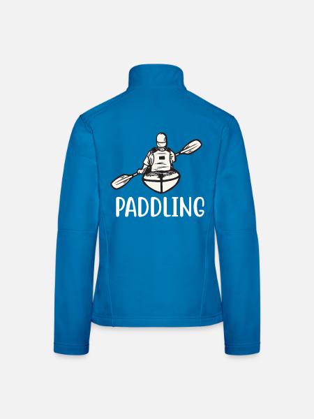 kajak paddeln paddling kanu paddel boot - Frauen Softshelljacke - Lichtblau - Hinten