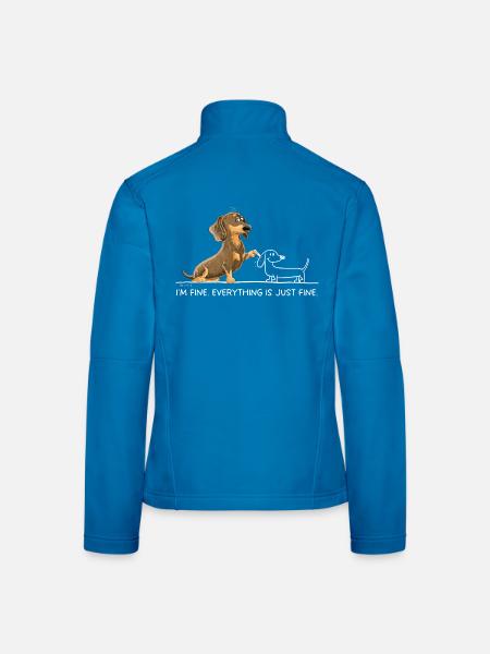 Im Fine Dackel Teckel Sarkasmus Hundehumor - Frauen Softshelljacke - Lichtblau - Hinten