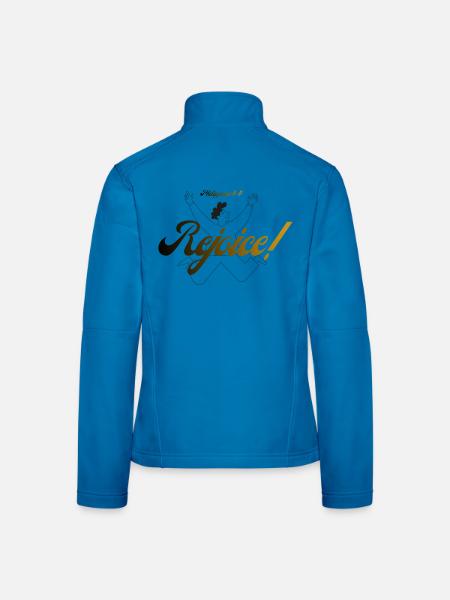 Freue dich immer im Herrn - Frauen Softshelljacke - Lichtblau - Hinten