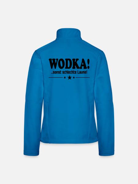 Wodka trinken Schlechte Laune Alkohol Saufen - Frauen Softshelljacke - Lichtblau - Hinten