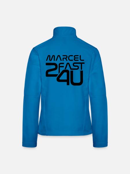 Marcel - Frauen Softshelljacke - Lichtblau - Hinten
