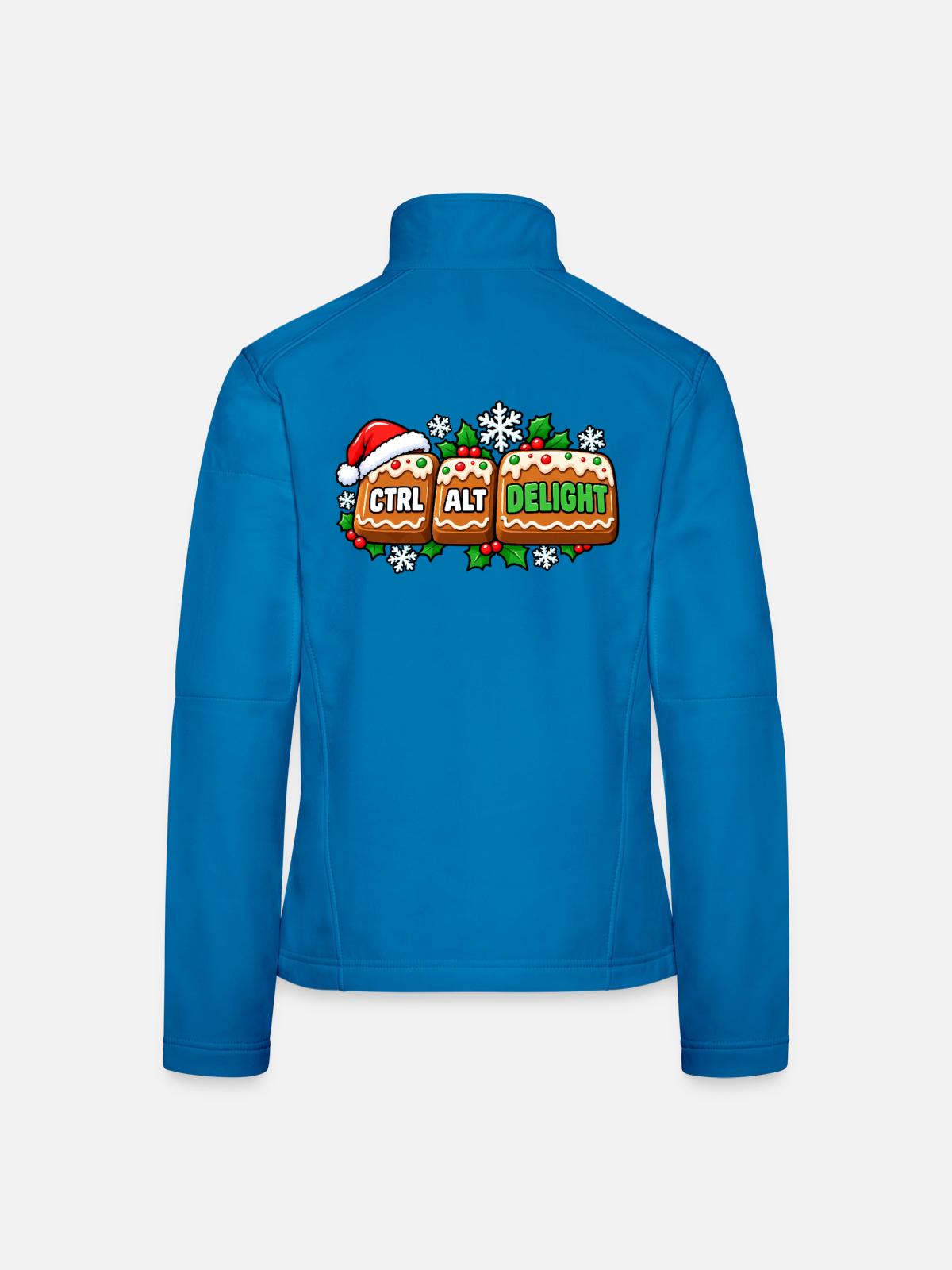 Ctrl Alt Delight Weihnachtsdesign - Frauen Softshelljacke - Lichtblau - Hinten